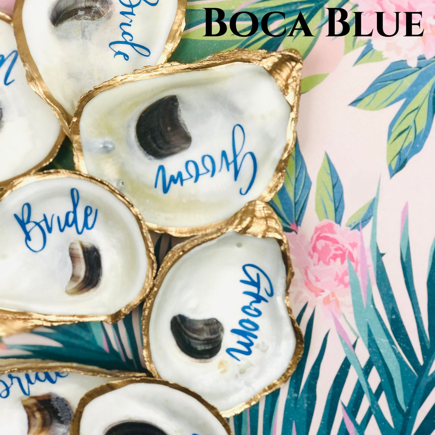 Bride and Groom Oyster Shell Set