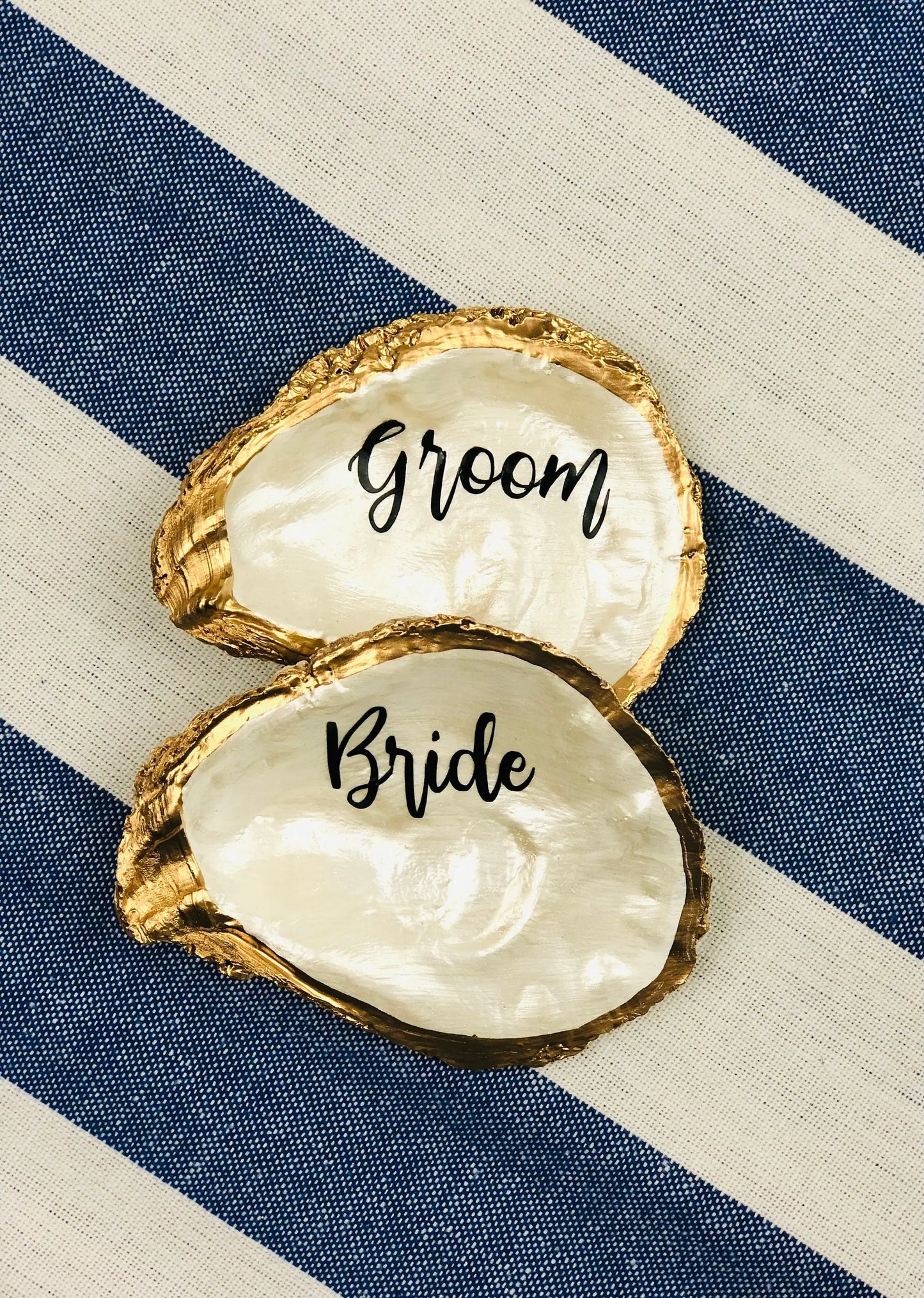 Bride and Groom Oyster Shell Set Willett + Co