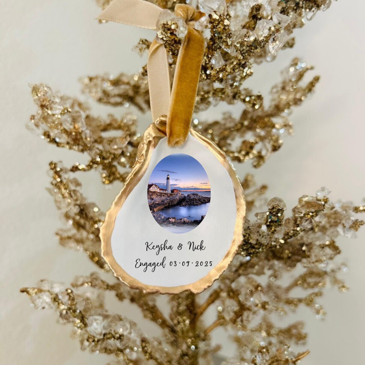 Lighthouse Wedding Ornament