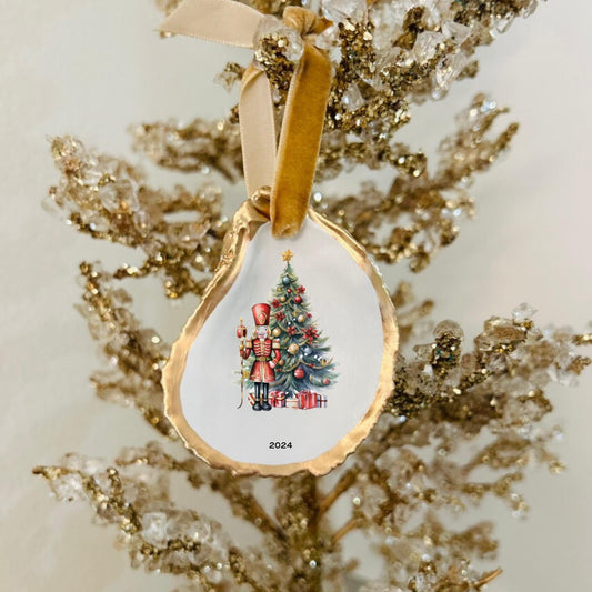 Nutcracker & Christmas Tree with Date Ornament