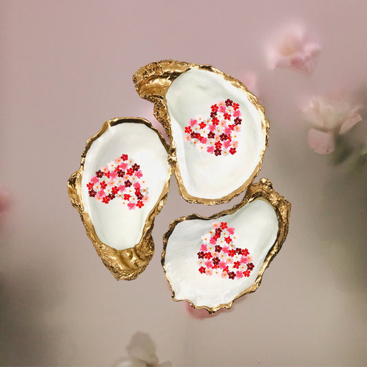 Single Heart of Flowers Floral Valentine Ring Dish