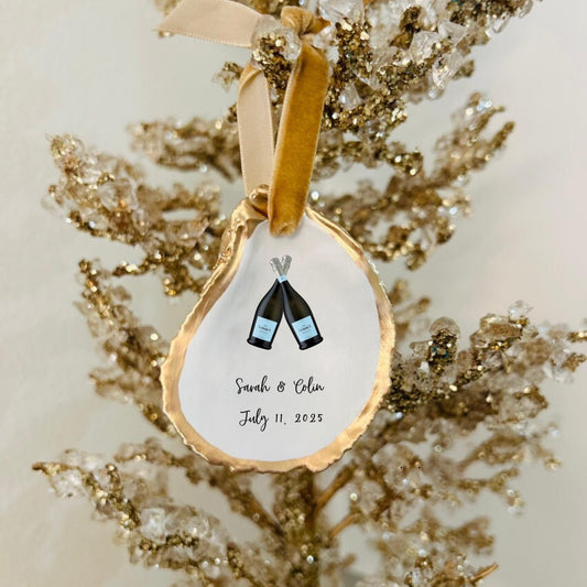 Prosecco Bottle Engagement Ornament