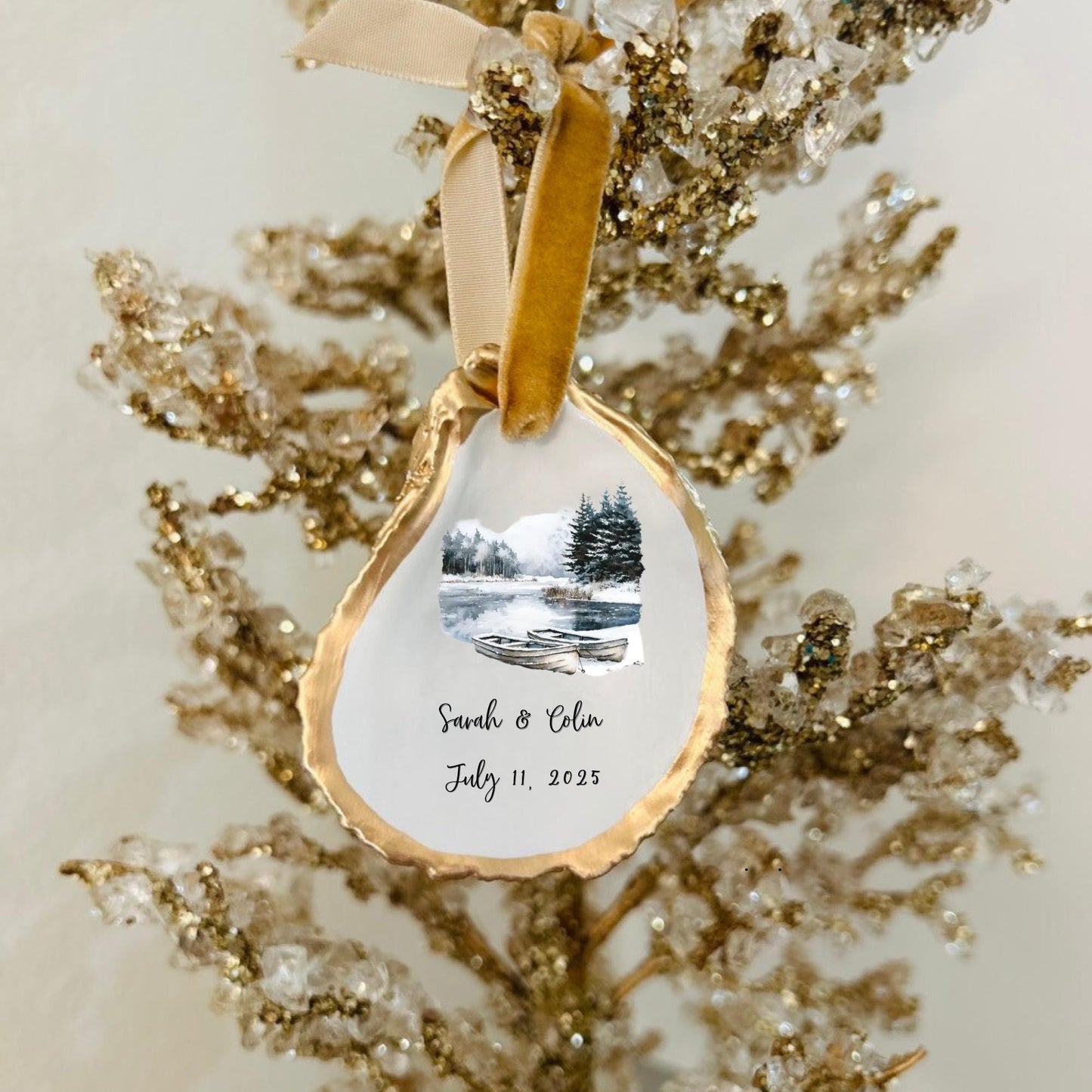 Snowy Winter Scene Christmas Ornament