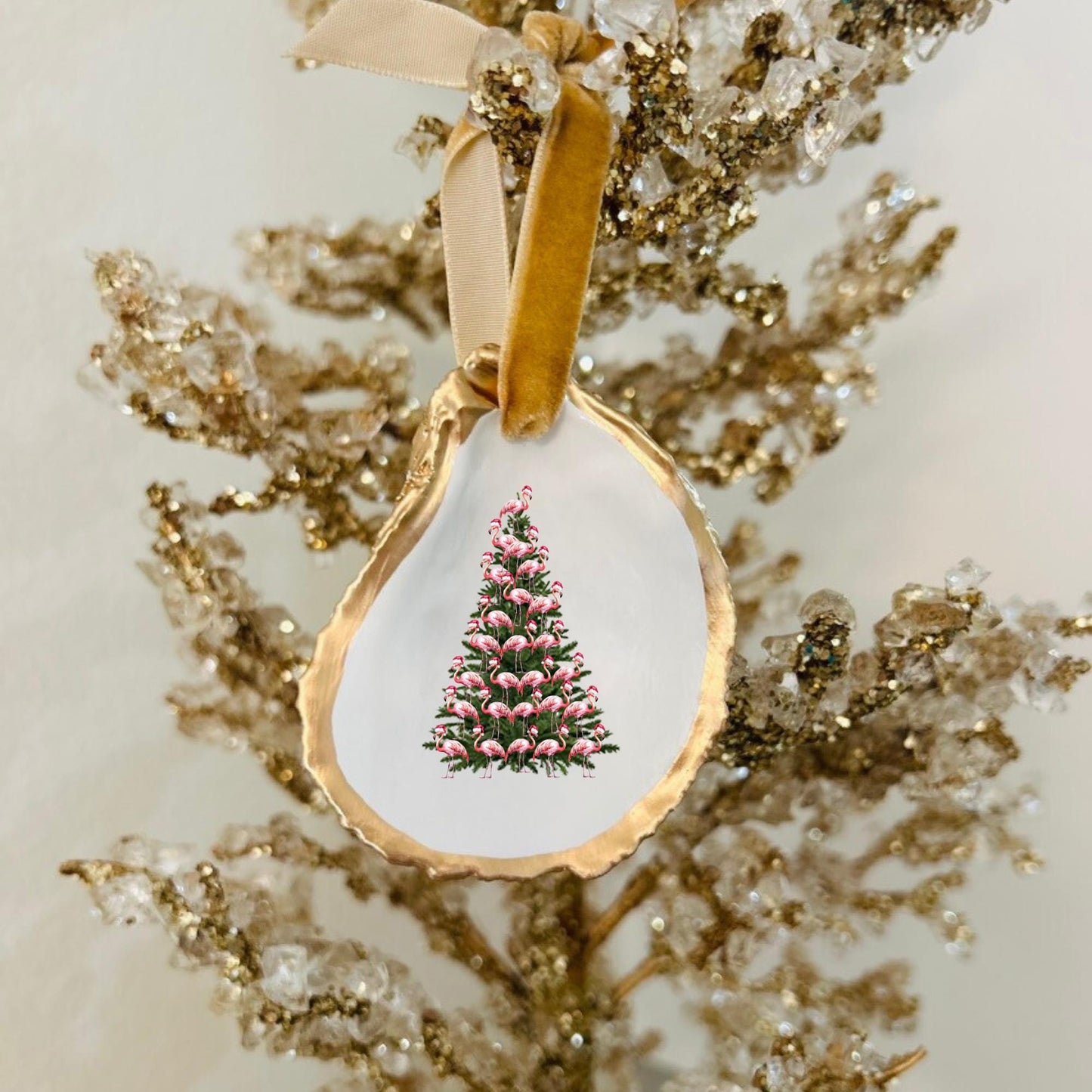 Flamingo Christmas Tree Ornament